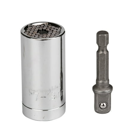 - Tuscom 2x7-19mm ETC-120A Gator Grip Universal Socket Wrench w/Power Drill Adapter Tool