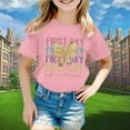 thumbnail image 2 of LEKDFST Back to School Graphic Tees for Girls Boys Pre Kindergarten 1st 2nd 3rd Grade First Day of School T-Shirts Unisex Kids Short Sleeve Shirts Pink 11-12 Years, 2 of 4