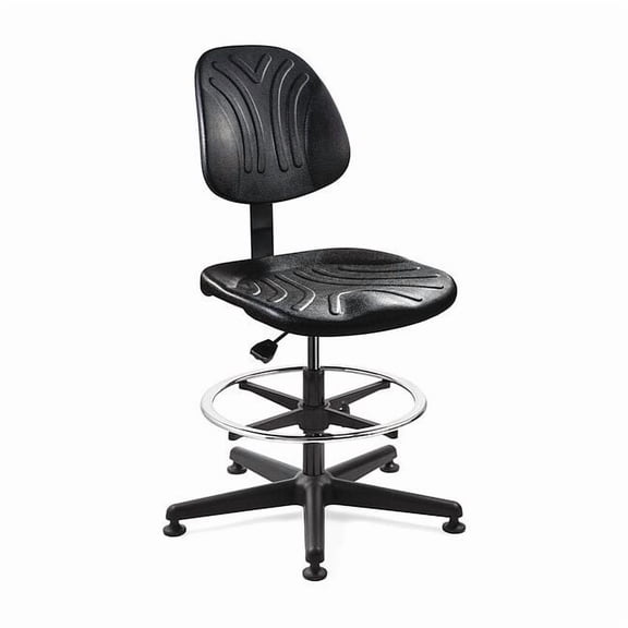 Bevco Polyurethane Task Chair, 21" to 31", No Arms, Black 7500D
