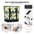 thumbnail image 4 of Large Capacity Insulated Tote Bag16.1×13.4×7.5in Thermal Insulation And Easy To Clean Strong Bearing Capacity Can Be Reused Lime Houndstooth Hand-Drawn Sketch_2, 4 of 8