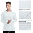 thumbnail image 3 of WELIGU Men's Long Sleeve Shirts Lightweight UPF 50+ T-Shirts Fishing White Size Male Xxxxl, 3 of 6