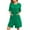 Green, variant on Zipper Front Robes for Women House Coat Half Sleeve Loungewear Kenn Lenght Nightgown with Pockets