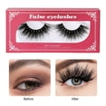 thumbnail image 3 of jiaroswwei 1 Pair False Eyelashes Natural Look 3D Wispy Curly Fluffy Faux Mink Hair Reusable Women Colored Fake Lashes Party Makeup, 3 of 8