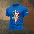 thumbnail image 2 of WAYUTE Mens 250th Anniversary USA Shirt National Flag Patriotic Graphic Casual Holiday Celebration Independence Day T-Shirts, 2 of 3