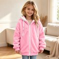 thumbnail image 5 of Mitankcoo Sherpa Hooded Jacket for Girls Warm Fleece Zip Up Long Sleeve Hoodie Fall Winter Coat Outerwear, 5 of 6