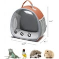 thumbnail image 3 of Small Animal Carrier Backpack Space Capsule Bubble Window Carrier Backpack for Lizard Guinea Pig (Pink), 3 of 7