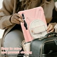 thumbnail image 4 of TECH CIRCLE Heavy Duty Case for Samsung Galaxy Tab S9 FE/S9 11.0 Inch 2023, Military Grade Shockproof Rugged Cover with 360° Rotatable Kickstand/Hand Strap, Shoulder Strap, S Pen Holder Case,Pink, 4 of 9