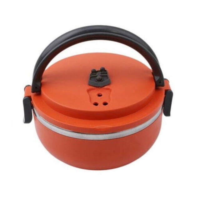 Termo de acero inoxidable para comida caliente, termo, lonchera, almacenamiento de viaje con aislamiento al vacío, naranja
