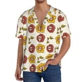 thumbnail image 1 of Balery Sunflowers And Skull Camisa Casual de Manga Corta con Botones para Hombre, Texturizada, Estilo Cubano, para Playa, Verano-Medium, 1 of 5