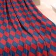 thumbnail image 3 of Red Blue Checkered Pattern Blanket,Comfortable Soft Flannel Throw Blanket,All Season,Warm Lightweight Blankets for Sofa Bed Couch Living Room Chair,30"x40", 3 of 4