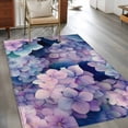 thumbnail image 2 of 3'x5' Area Rugs, Vintage Hydrangea Indoor Outdoor Area Rug for Living Room Bedroom, Spring Purple Flowers Garden Plants Washable Bathroom Rugs Kitchen Floor Carpet Mats Home Decor Aesthetic, 2 of 8