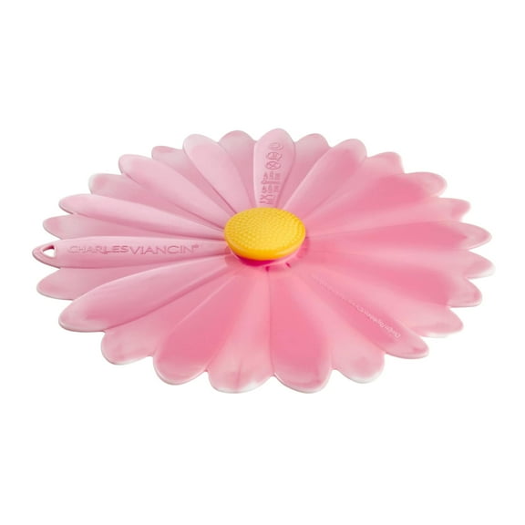Charles Viancin 8 Inch (20 CM) Pink Daisy Silicone Lid