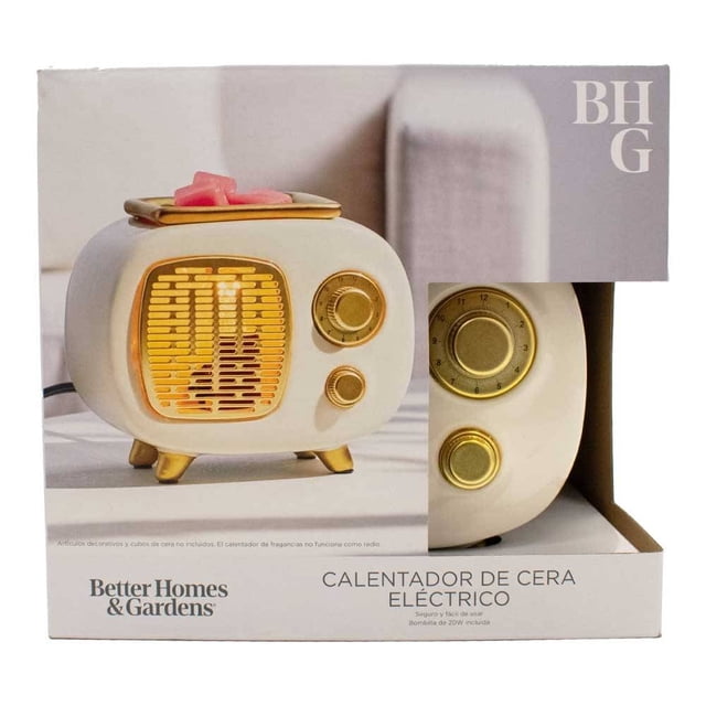 Calentador de Cera Better Homes & Gardens Diseño de Radio Color Blanco