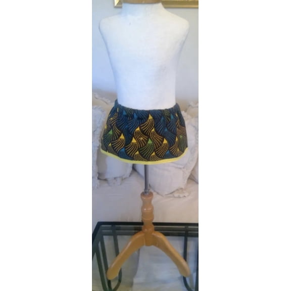 African Print Skirt, Size 0-6 Months