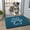 Atlantic Blue and White, variant on Dog Door Mat for Muddy Paws, Absorbent Dirt Trapper Non Slip Quick Dry Washable Chenille Mat for Mud Dogs, Entry Rug for Indoor and Outdoor (24x16 Inches, Atlantic Blue and White)