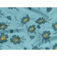 thumbnail image 6 of oneOone Rayon Sky Blue Fabric Leaves & Clover Quilting Supplies Print Sewing Fabric By The Yard 56 Inch Wide, 6 of 8