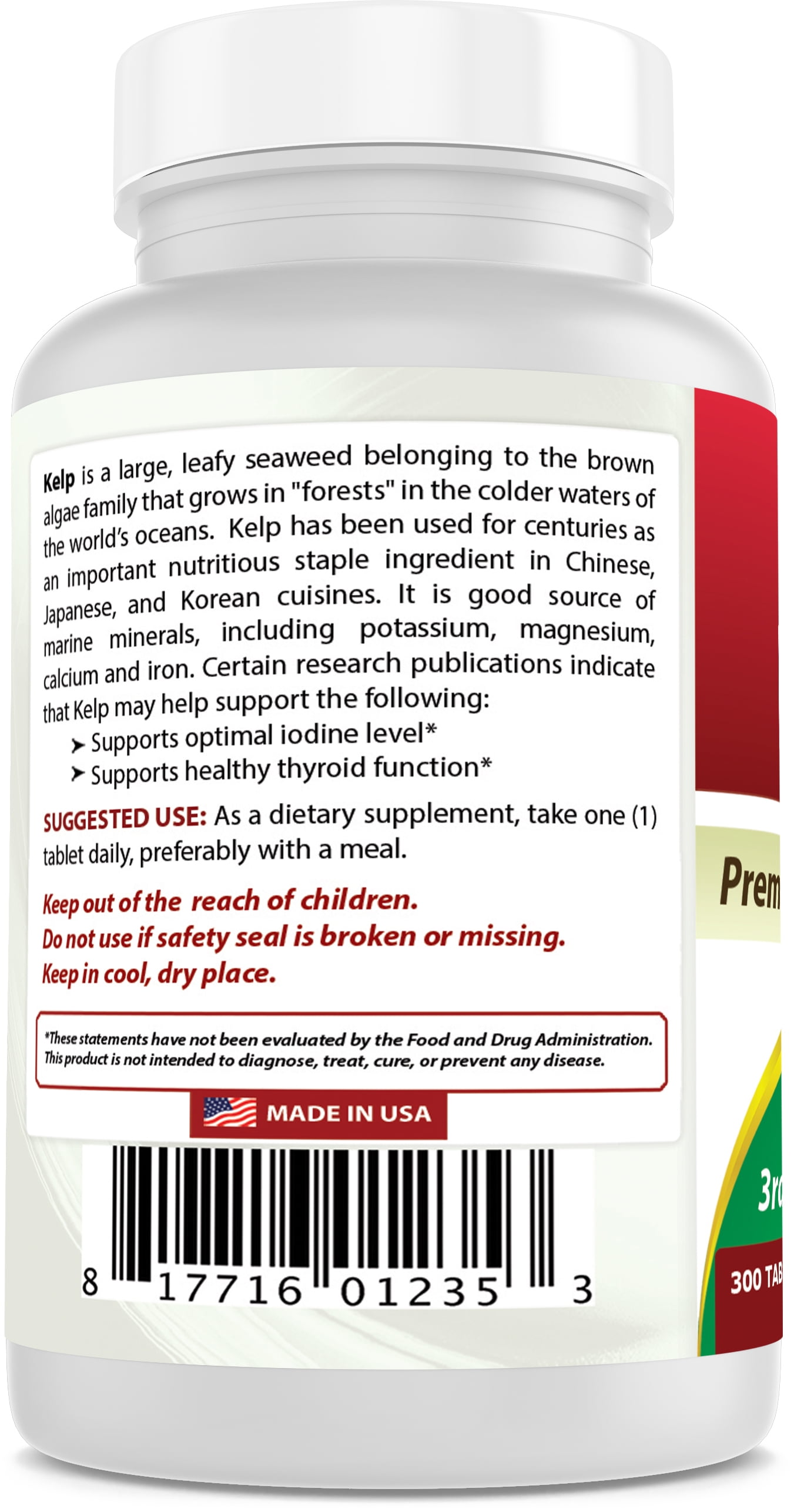 3 Pack Best Naturals Kelp 150 mcg 300 Tablets | (A Natural Source of Iodine)