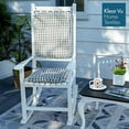 thumbnail image 5 of Klear Vu Porch Rocking Chair Cushions Set, Suitable for Living Room Rockers, Stylish Seat and Back Pads Include Non-Slip Bottom + Fabric Ties, 20" X 17" X 2”, Gingham Black, 5 of 5
