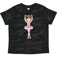 thumbnail image 3 of Inktastic Ballerina with Two Buns Girls Toddler T-Shirt, 3 of 5