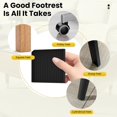 thumbnail image 4 of 4 Pack 3x3inch Black Square Rubber Furniture Caster Cups with Anti-Sliding Floor Grip, NOGIS Non Slip Furniture Pads and Floor Protectors for Hardwood Floors and Other Floor Types, 4 of 7