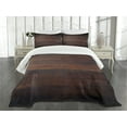 thumbnail image 3 of Ambesonne Chocolate Quilted Bedspread Set 3 Pcs, Aged Dark Timber, King Size, Dark Brown, 3 of 5