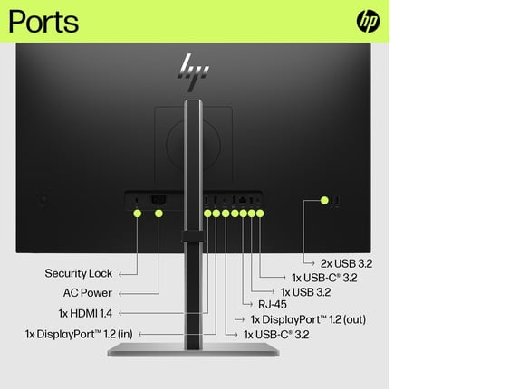 hp E27u G5 27インチ QHD USB-C 6N4D3AA#ABJ HP E27u G5 QHD USB-C Monitor 27