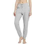 BALEAF Women's Sweatpants Joggers Cotton Yoga Lounge Sweat Pants Casual Running Tapered Pants with Pockets Light Gray Size XL