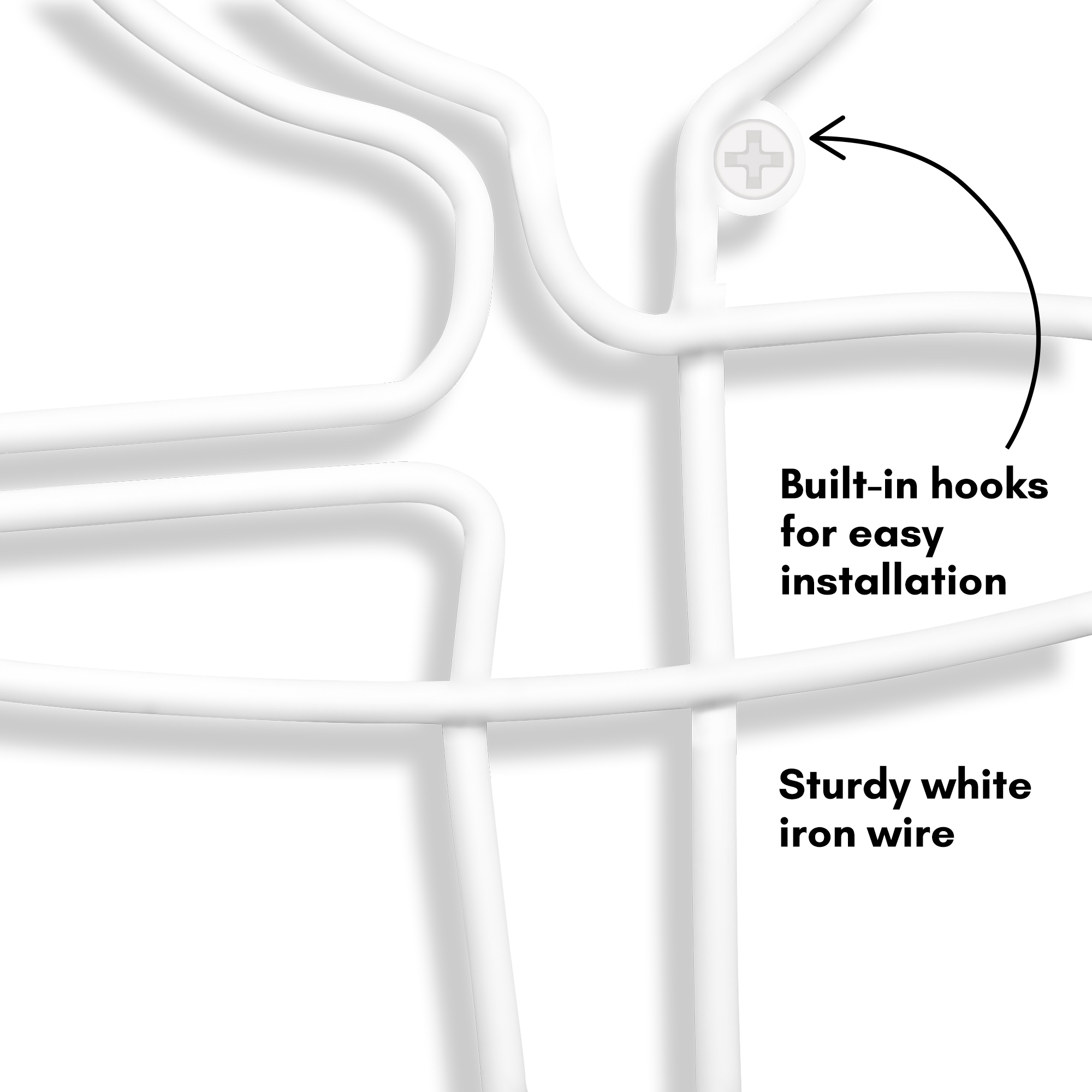 Americanflat Anchor Metal Line Art Wall Decor Sculpture Accents for Bedroom - Modern Wall Decor with Real Metal Abstract Wall Art - Single Line Minimalist Decor Sturdy Iron Hanging Decor