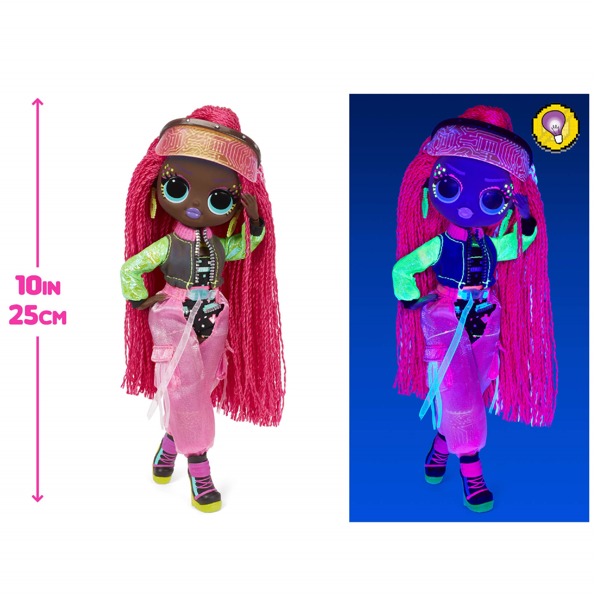 LOL Surprise OMG Dance Dance Dance Virtuelle Fashion Doll with 15 Surprises Including Magic Blacklight, Shoes, Hair Brush, Doll Stand and TV Package - For Girls Ages 4+ - image 3 of 7