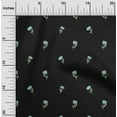 thumbnail image 1 of oneOone Cotton Poplin Twill Black Fabric Leaves & Flower Floral Dress Material Fabric Print Fabric By The Yards 56 Inches Wide, 1 of 4
