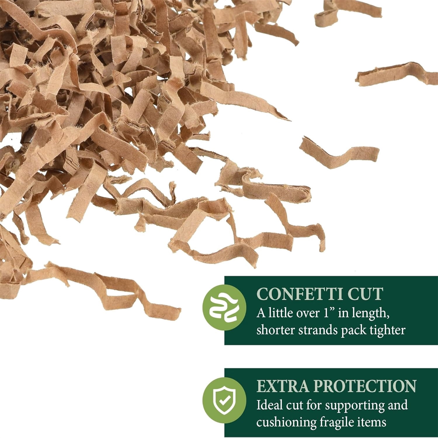 Garden Products Confetti Cut Kraft Paper Shred Filler, Recyclable Packing for Packaging, Shipping, Moving, Cushioning, Gift Baskets, Gift Wrapping, Holidays, and Crafts, 10 lb