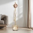 thumbnail image 2 of Coat Rack Hat Bag Stand Tree Clothes Hanger Holder 6 Hooks Organizer with Wheels, 2 of 7