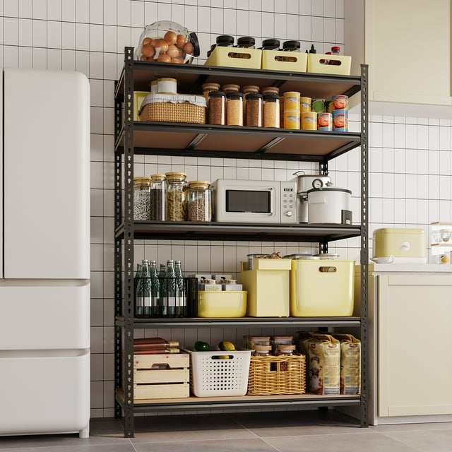 EDTara Étagères de Rangement de Garage Robustes, Unité d'Étagères Métalliques Réglables pour sous-Sol, Entrepôt, Garde-Manger, Garde-Robe et Cuisine