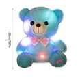 thumbnail image 3 of Giunmcul Color-Changing LED Luminous Bear Plush with Ribbon Bow Tie, Soft Cuddly Night Light Stuffed Animal for Kids & Adults, Multi-Color Remote or Button Light Modes, 20x10x5cm, Gift Nightlight Toy, 3 of 6