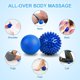thumbnail image 4 of Bola de masaje, bolas de masaje para fisioterapia, bola de masaje con puntas para liberación miofascial y punto gatillo (2 unidades, azul+verde), 4 of 5
