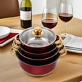 thumbnail image 6 of Beiled Red Non Stick Pots and Pans Set, 12-Piece, 6 of 9