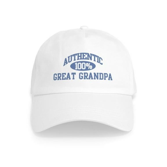 CafePress - Authentic Great Grandpa Cap - Adjustable 100% Brushed Unisex Casual Cotton Baseball Cap, Beige, 1
