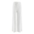 thumbnail image 4 of Women's Pants Fashion Casual Pants For Women Rib Knit Wide Leg Elastic Waist Casual Flowy Sweater, 4 of 5