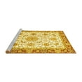 thumbnail image 2 of Ahgly Company Machine Washable Indoor Round Oriental Yellow Traditional Area Rugs, 6' Round, 2 of 4
