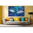 thumbnail image 2 of Swan Canvas Art Swans Wall Decor Swan Canvas Wall Art For Livingroom Bedroom Office, 2 of 6