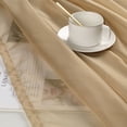 thumbnail image 4 of 2 Piece Delux High Woven Thread Window Sheer Curtains Grommet Panels 54" X 84" Total 108" X 84" Inch Length for Kitchen,Bedroom/Living Room Color: Gold, 4 of 4
