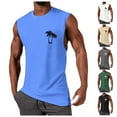 thumbnail image 5 of Men's Summer Coconut Pattern Shoulder Vest - Breathable Comfortable, Polyester Spandex, Work Vacation Daily, 5 of 6