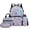 Cartoon Dolphin, variant on Cat 4-Piece Backpack Set for Boys 17 Inch Breathable School Backpack with Lunch Bag, Pencil Case & Water Bottle Cover Galaxy Bookbag for Grades 3-6