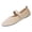 Beige, variant on Women's Ballet Flats, Round Toe Velvet Mary Jane Shoes Women, Breathable Comfortable Dress Shoes for Women Dressy