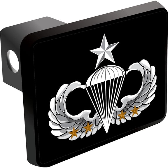 U.S. Army Senior 4 Combat Jump Wings Trailer Hitch Cover