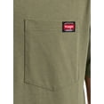 thumbnail image 6 of Wrangler Workwear Men's Short Sleeve Henley Pocket Work T-Shirt, Sizes S-5XL (Men's and Big Men's), 6 of 7