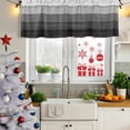 thumbnail image 6 of Black Grey Ombre Valances for Windows, Decorative Rod Pocket Window Valance Curtains, Farmhouse Vintage Wooden Striped Short Curtain Drapes for Kitchen/Bathroom/Living Room, 2 Panels, 42" W x 12" L, 6 of 8