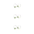 thumbnail image 1 of Jumpingount 1 par de pendientes de aro, joyería para novias, regalos personalizados de aniversario, accesorios para disfraces, verde y blanco Type1 NO1 Jumpingount CBP269608, 1 of 1