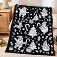 thumbnail image 3 of Christmas DIY Coloring Throw Blanket, Flannel Xmas Pattern Blanket for Kids Adults Home Decor, 3 of 7
