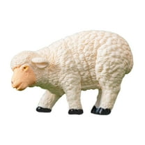 HCTSHG Miniature Sheep Figures, Resin Decorative Animals, Farmhouse Shelf Sculptures, Creative Home Decor Ideas, Rustic Animal Figurine Ornaments, Collectible Display